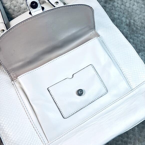 Coach Shoulder Bag Purse Reptile Tote Charlie Embossed Python Leather F28723 - Picture 14 of 16